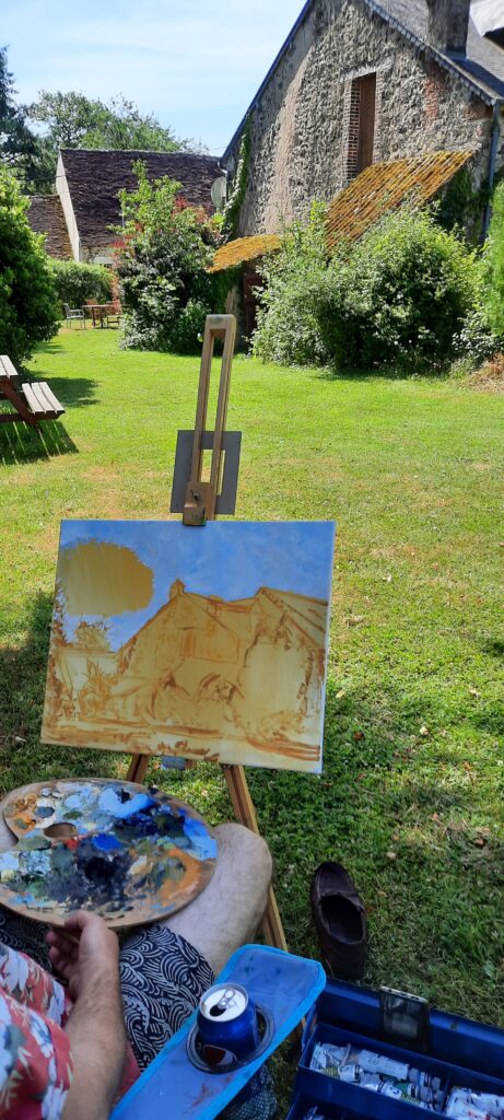 Lekker schilderen in de tuin